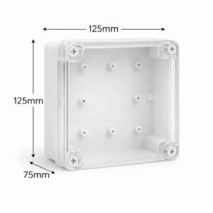125mm x 125mm x 75mm Transparent Box ip67