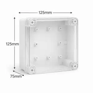 125mm x 125mm x 75mm Transparent Box ip67
