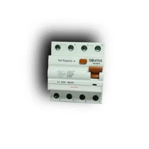 Orange 4 Pole RCCB 40A - 63A 300mA