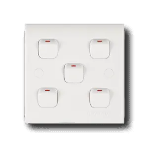 5 gang 1 way Switch Krypton