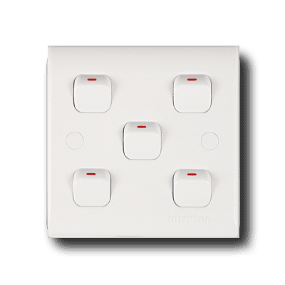 5 gang 1 way Switch Krypton