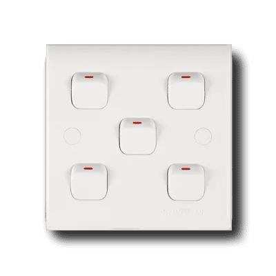 5 gang 1 way Switch Krypton