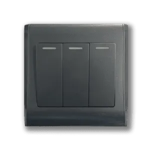 Krypton 3 gang 1 way Switch Gray