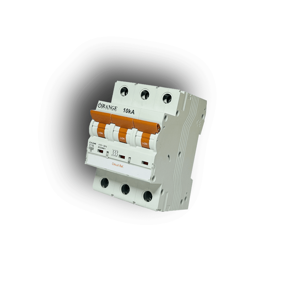 Orange 3 Pole MCB 6A - 63A