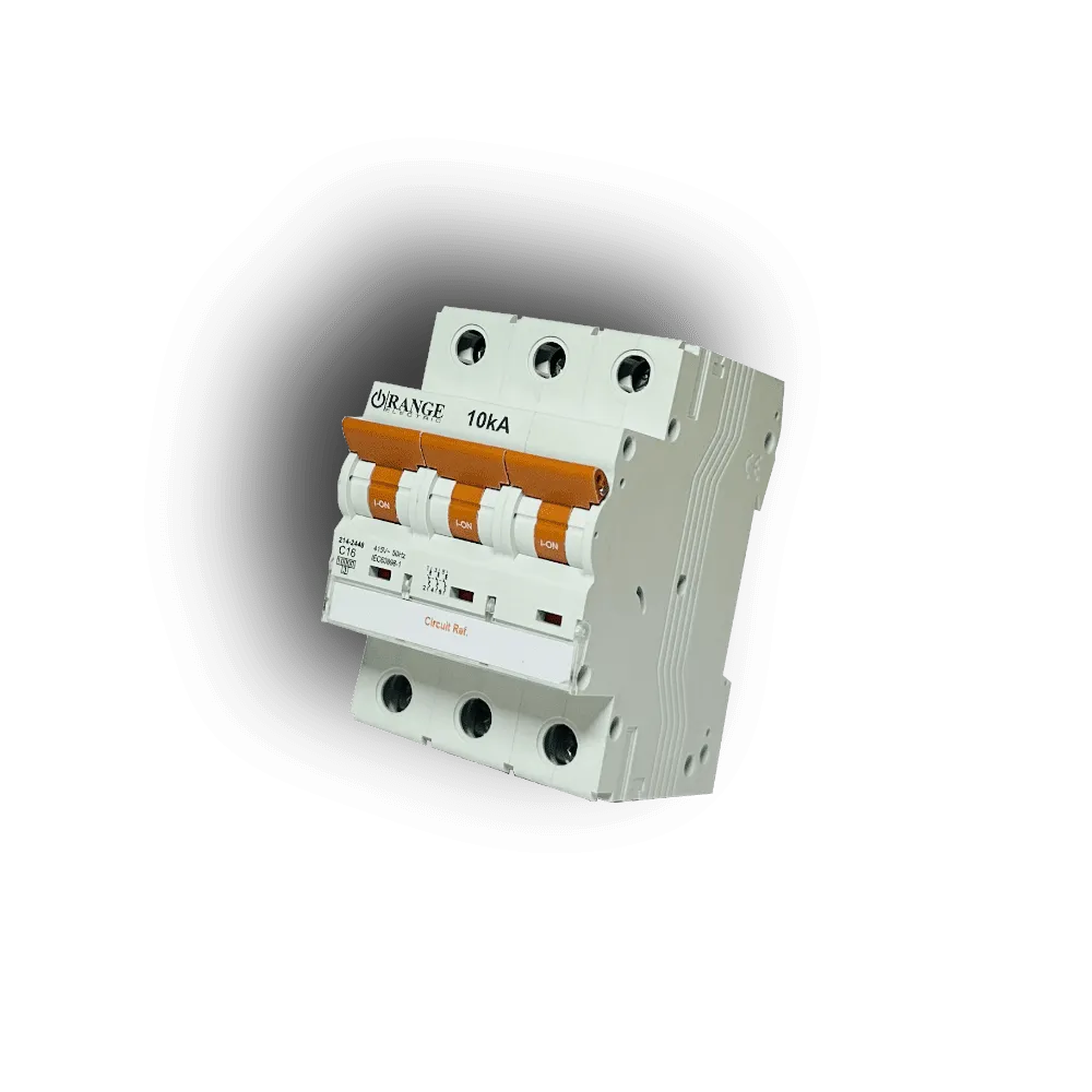 Orange 3 Pole MCB 6A - 63A