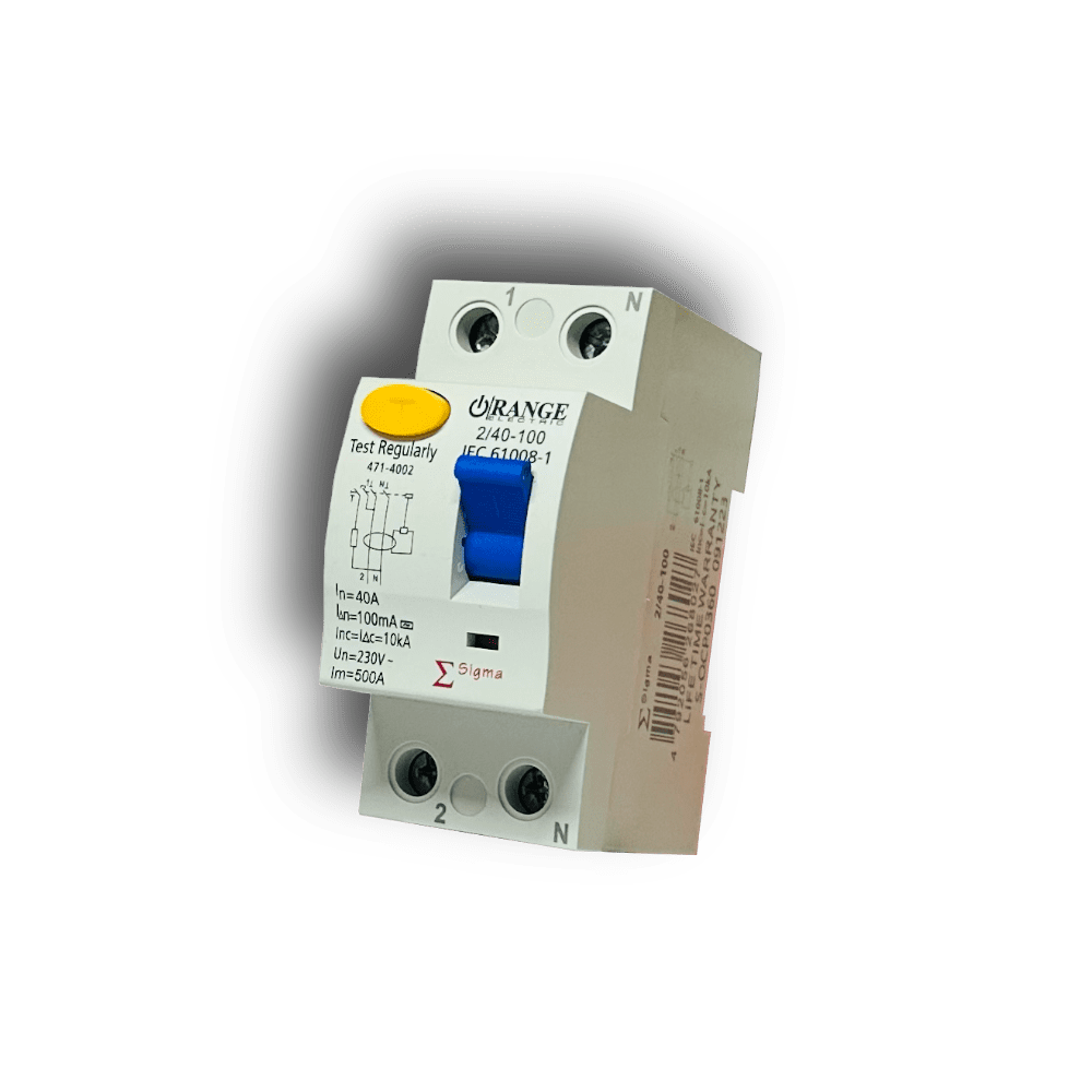 2 Pole RCCB 40A -63A 30mA