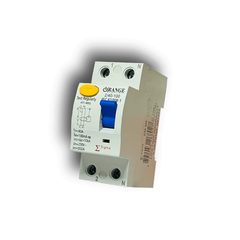 2 Pole RCCB 40A -63A 30mA