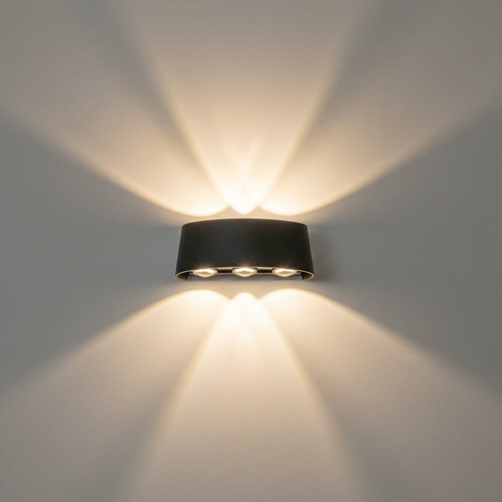 Akra 3W Double Side Triple Head Wall Light