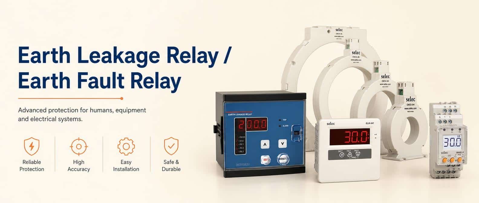 Earth leakage Relay / Earth Fault Relay
