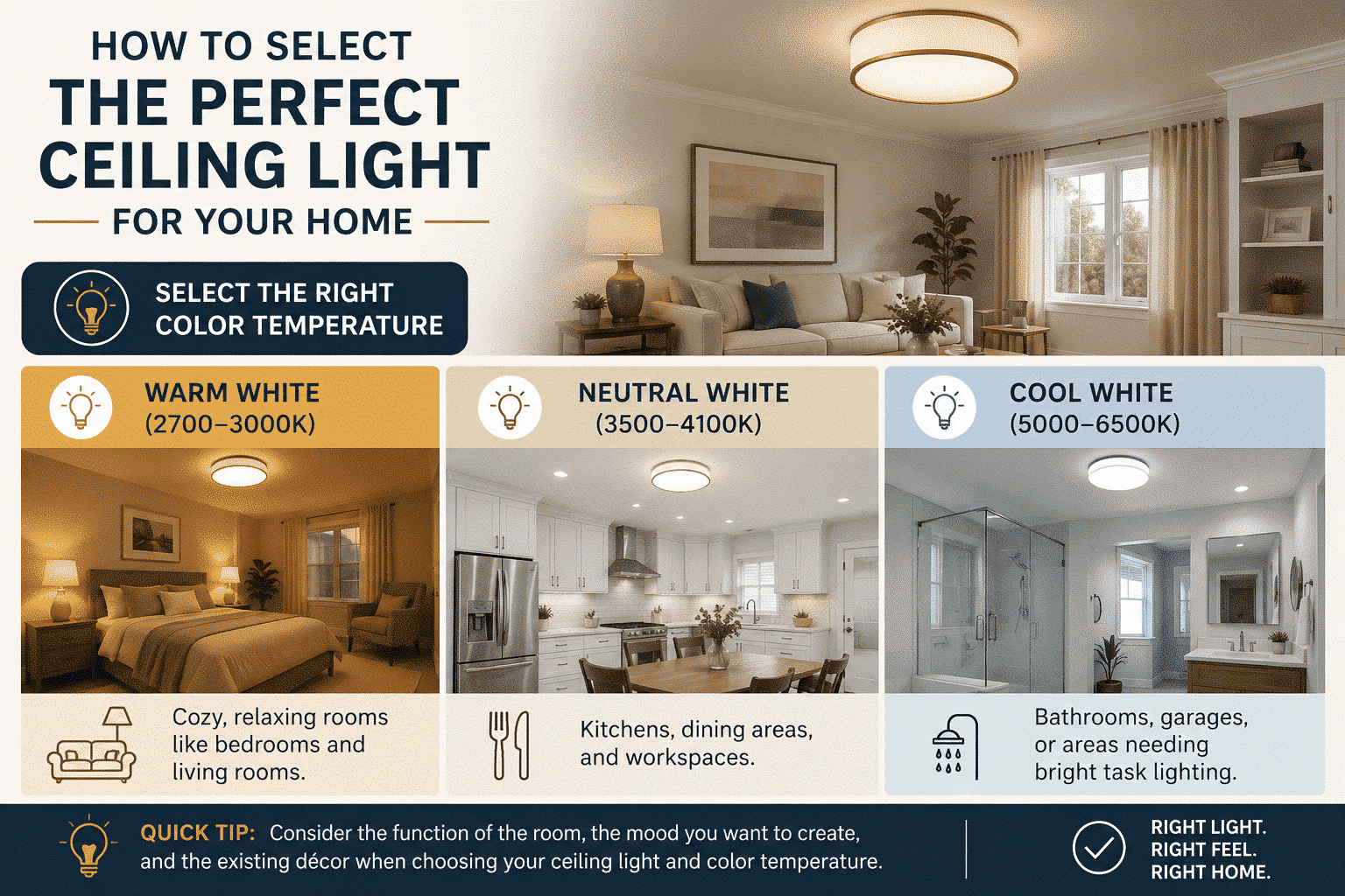 How to Select the Perfect Ceiling Light for Your Home