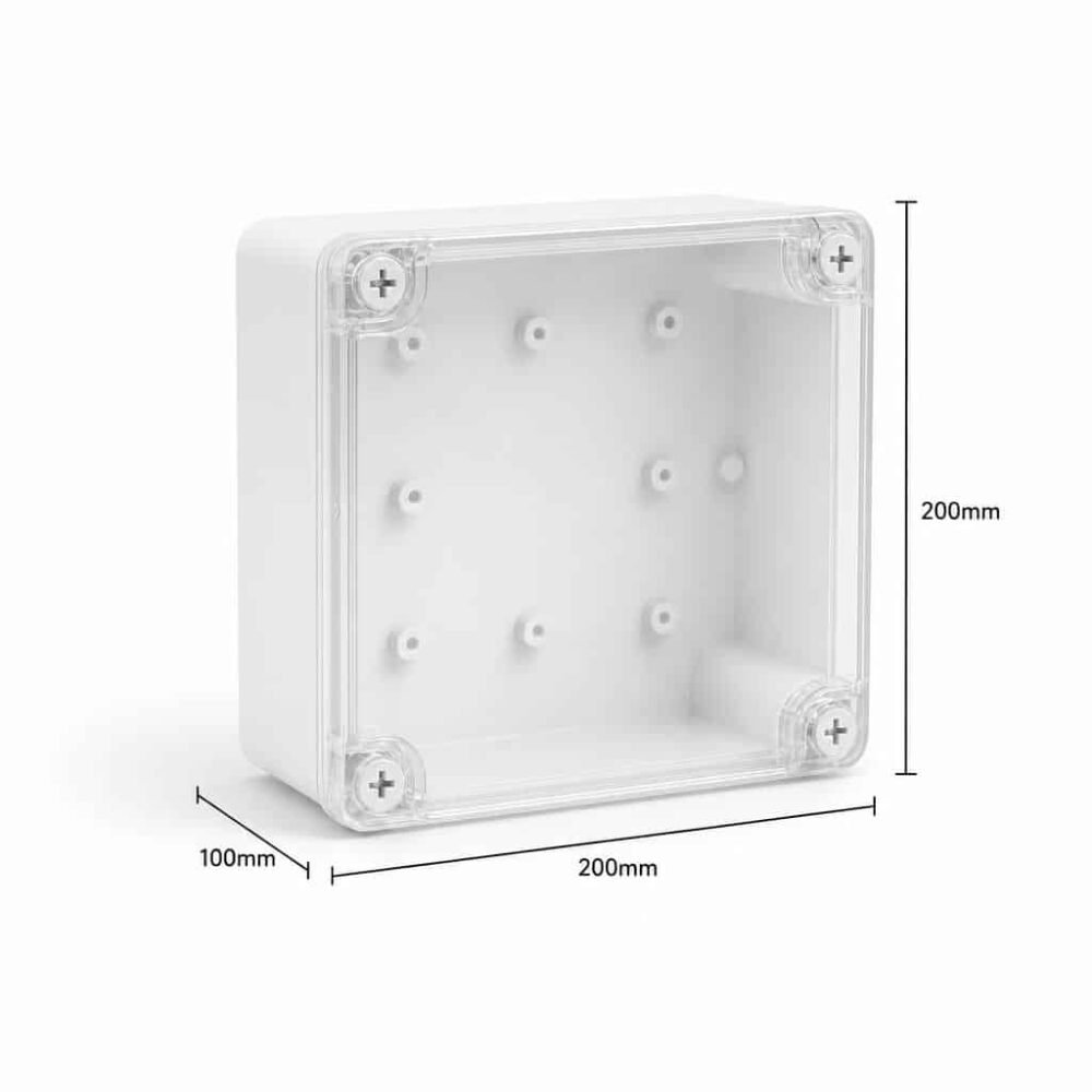 Ip 67 200mm x 200mm x 100mm Transparent Box