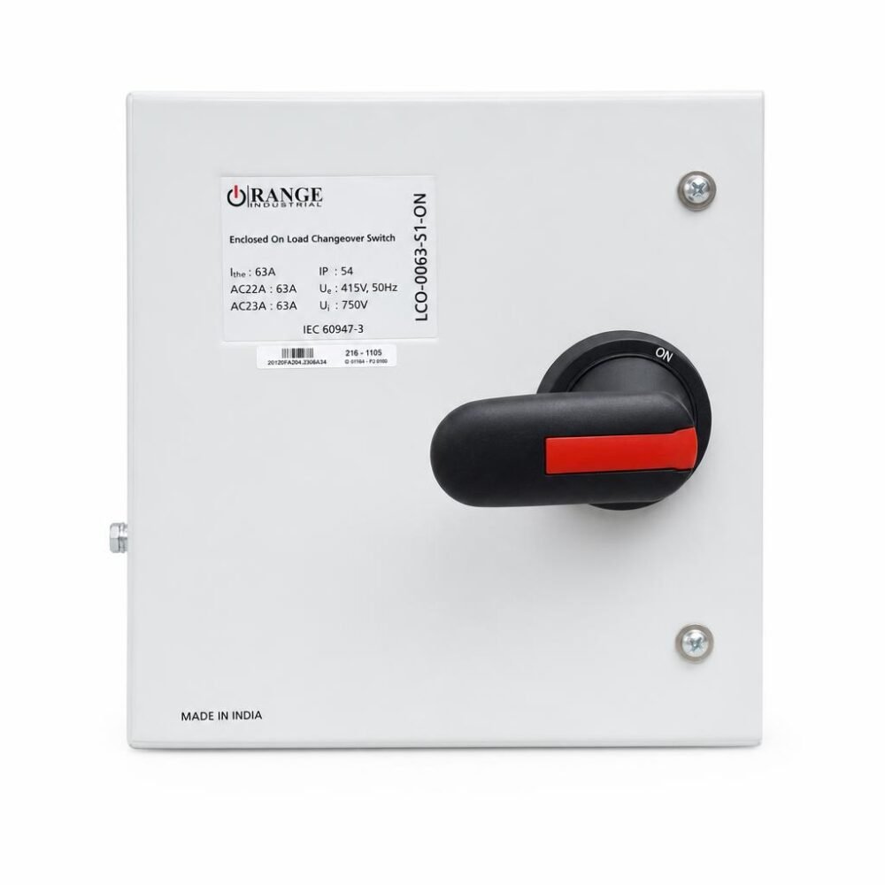 Orange 63A Changeover Switch Enclosure