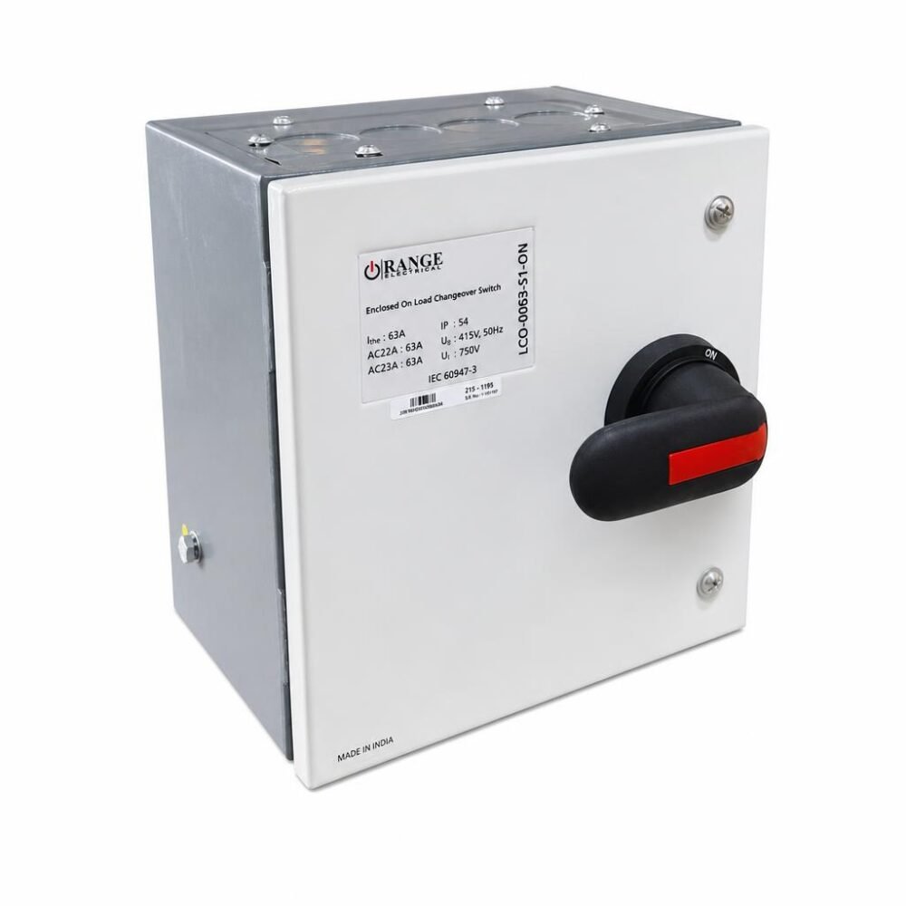 Orange 63A Changeover Switch Enclosure